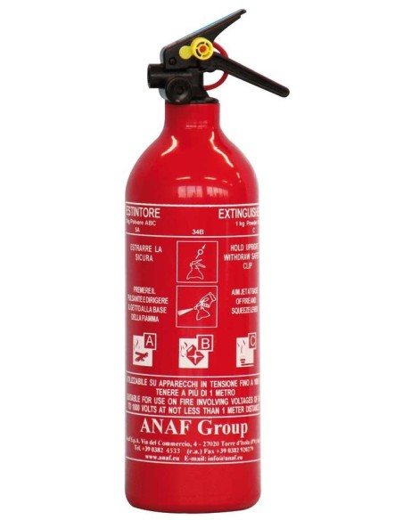 Estintore polvere auto camion barca omologato 1kg