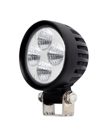 Faro da lavoro rotondo 4 LED 12/24V IP67 12W alluminio 135x83x66mm