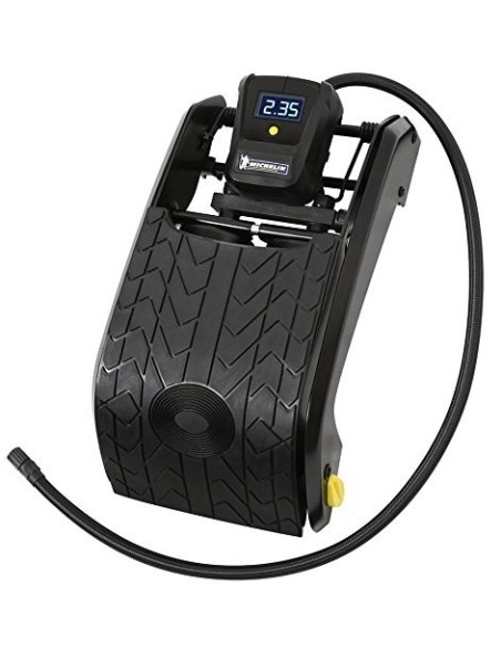 Pompa a pedale gonfiaggio con manometro digitale retroilluminato doppio cilindro