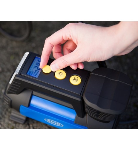 Compressore digitale 12V RING RAC820 FAST 75psi con lampada integrata