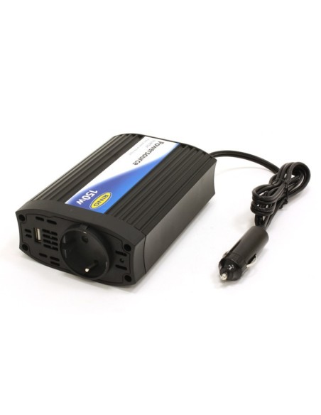 Inverter in ABS RING per auto 12V - Potenza max 150W - Con presa USB