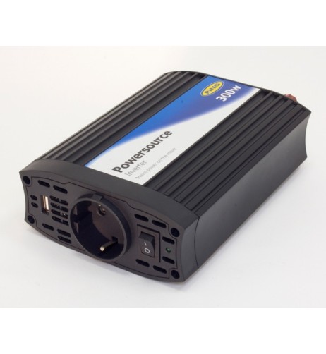 Inverter in ABS RING per auto 12V - Potenza max 300W - Con presa USB