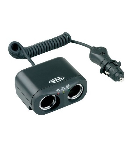 Doppia presa accendisigari 12V 8A con tester batteria RING