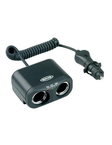 Doppia presa accendisigari 12V 8A con tester batteria RING
