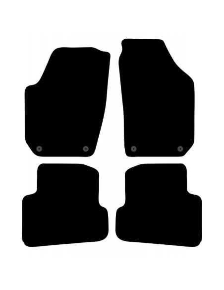 Tappeti tappetini auto su misura moquette Skoda Fabia 2007-2014