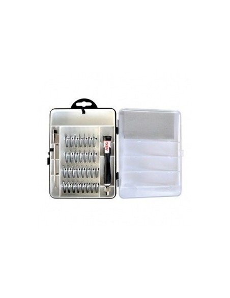 Set kit valigetta 30 punte di precisione a croce piatte esagonali stella