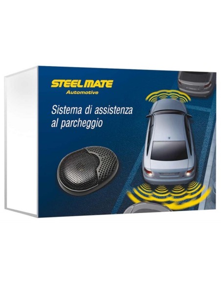 Kit 4 sensori di parcheggio Steelmate PS150OEM Posteriori con buzzer 12V