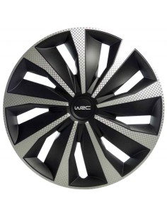 Set 4 copricerchi borchie universali WRC Carbon Style 16 