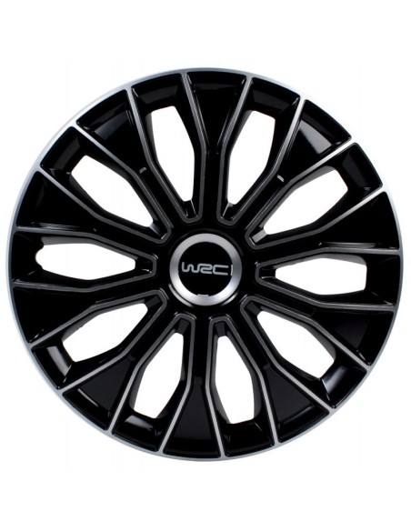 Set 4 copricerchi borchie universali WRC Disegno 5 bicolore 16 