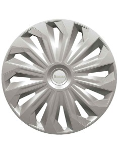 Set 4 copricerchi borchie universali Michelin 04 grigio logo riflettente 16