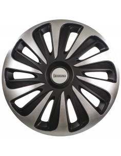 Set 4 copricerchi borchie universali Michelin 3D Black logo riflettente 16 
