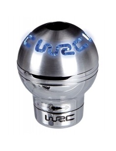 Pomello auto universale alluminio con logo WRC luminoso