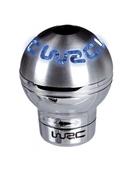 Pomello auto universale alluminio con logo WRC luminoso