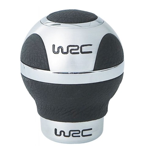 Pomello auto universale alluminio WRC con inserti in pelle