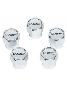 Set 5 tappi coprivalvole pneumatici WRC alluminio