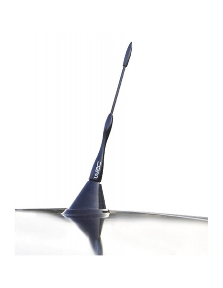 Antenna universale auto WRC telescopica alluminio nero