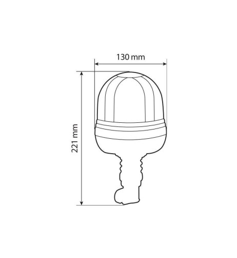 Lampada emergenza con luce rotante a LED 9 32V RL 10