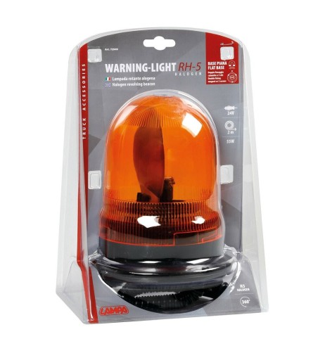 Lampada emergenza con luce rotante alogena 24V RH 5