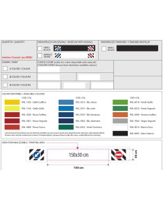15pz Paraspruzzi PVC Camion 240x35cm segnali stampa personalizzata 2 colo 2