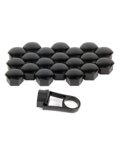 20 copribulloni in ABS nero diametro 19mm