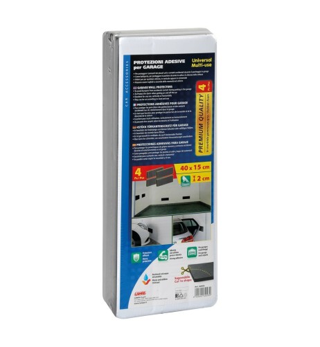 4 protezioni adesive per garage sagomabili NBR foam 40x15cm