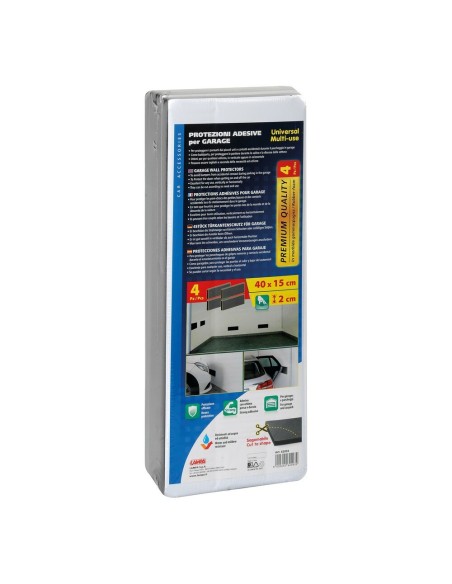4 protezioni adesive per garage sagomabili NBR foam 40x15cm