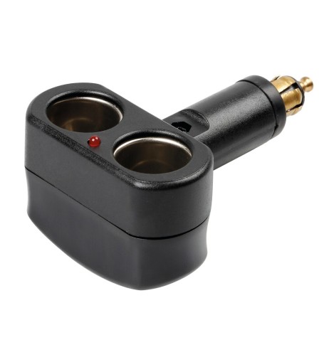 Adattatore AD 2 presa corrente ingresso DIN uscita doppia presa 12 24V