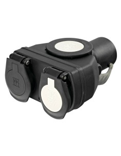 Adattatore compatto Erich Jaeger da spina 15 poli a 2 prese 7 poli 24V