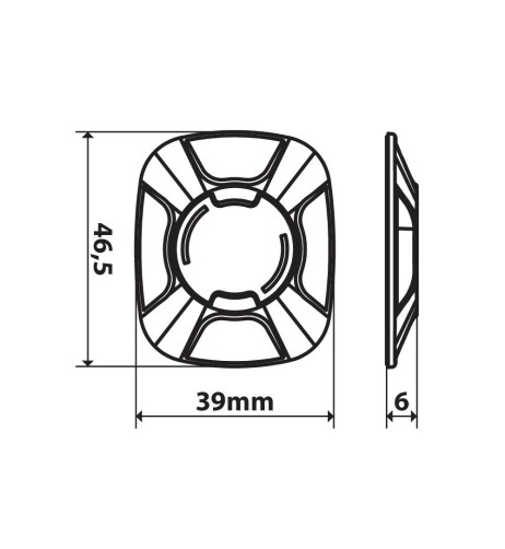 Adattatore universale base adesiva per supporti linea Opti
