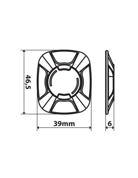 Adattatore universale base adesiva per supporti linea Opti