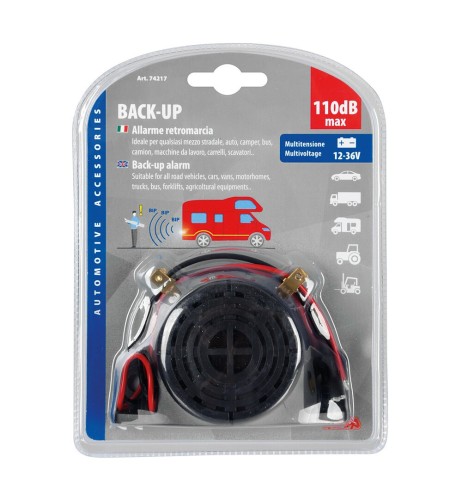 Allarme retromarcia 110db multitensione 12 36V auto camper camion