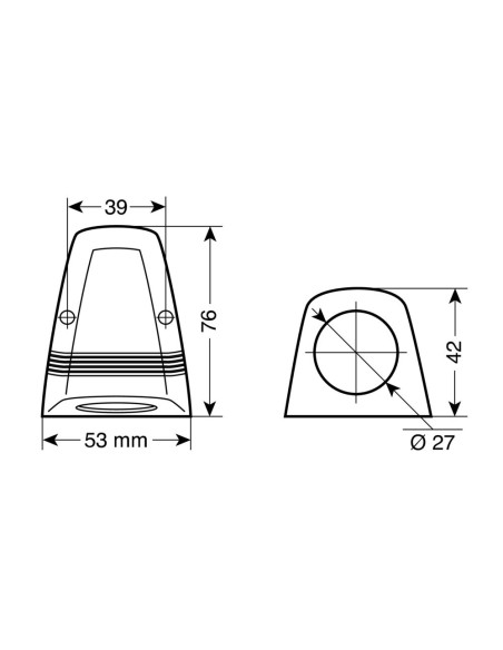 Alloggiamento singolo presa da incasso linea EXT
