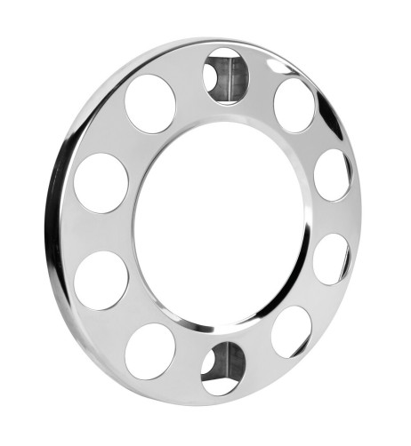 Anello coprimozzo inox vuoto 422mm fori 33mm cerchi in acciaio Camion