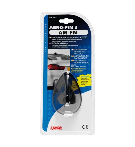 Antenna auto Aero Fin 3 AM FM Universale verniciabile