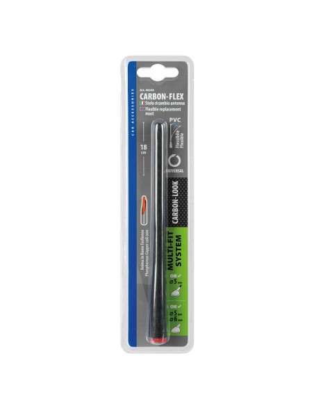 Antenna universale auto carbon flex 18 cm