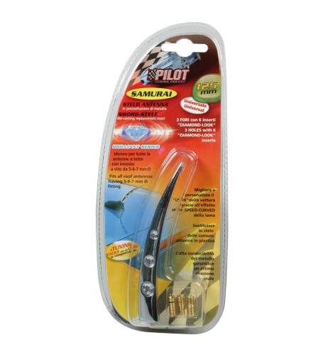 Antenna universale auto 12 5cm Samurai Diamond Look