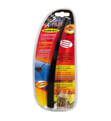 Antenna universale auto 19 5cm Samurai nera