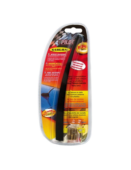 Antenna universale auto 19 5cm Samurai nera