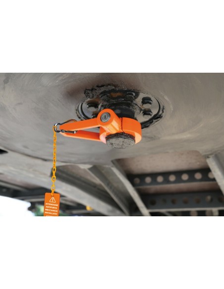 Antifurto autobloccante per semirimorchio su perno ralla