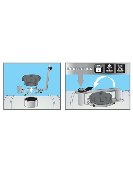 Antifurto camion carburante per bocchettoni con tappo 80mm