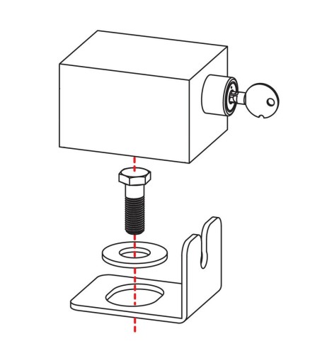 Antifurto meccanico in acciaio per ruota di scorta