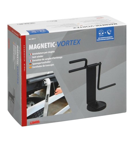 Arrotolatore per cinghie ferma carico base magnetica