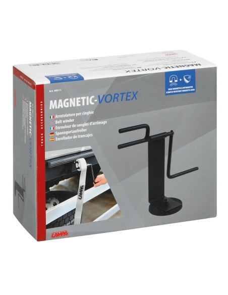 Arrotolatore per cinghie ferma carico base magnetica