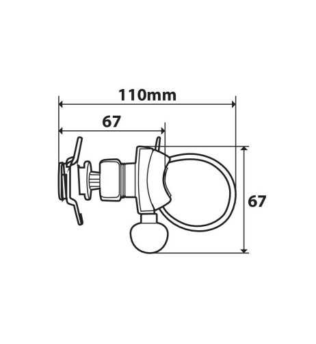 Attacco per custodia smartphone Opti per manubrio