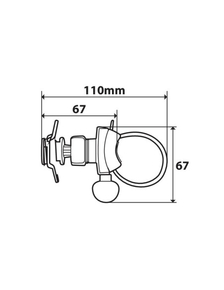 Attacco per custodia smartphone Opti per manubrio