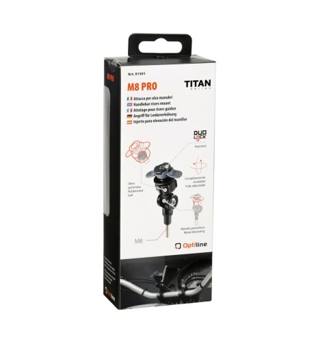 Attacco Titan Optiline per alza manubri e staffa frizione o freno vite M8