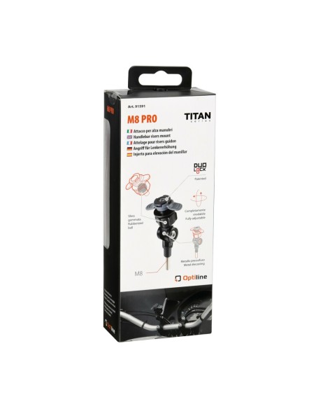Attacco Titan Opti line per alza manubri e staffa frizione o freno vite M8