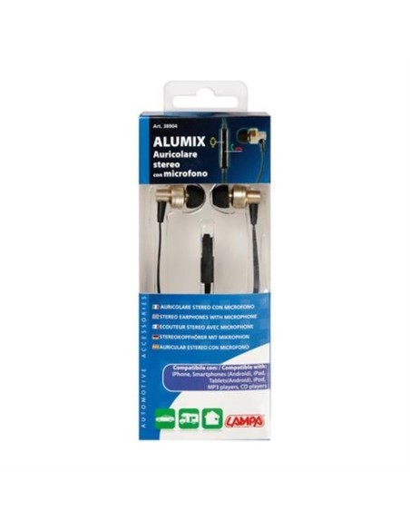 Auricolare Alumix stereo super bass microfono iPhone Smartphone iPad Tabl