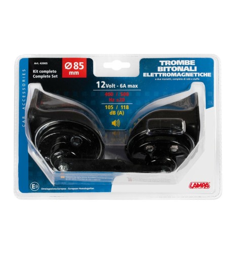 Avvisatore acustico bitonale 12V 112db elettromagnetico