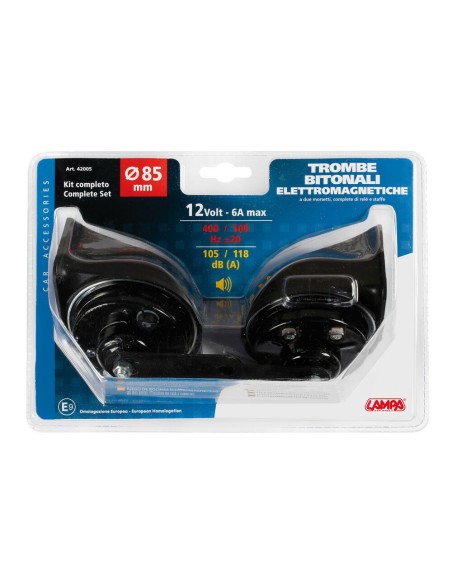 Avvisatore acustico bitonale 12V 112db elettromagnetico